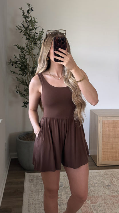 Butter Soft Romper / Dark Brown