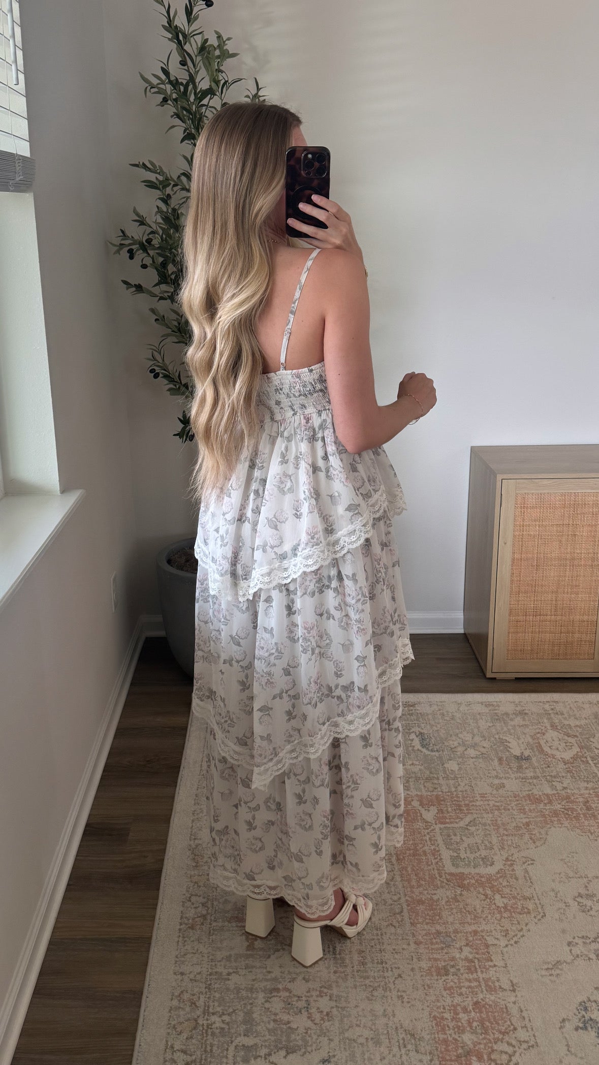 Lace Tiered Maxi Dress / Floral