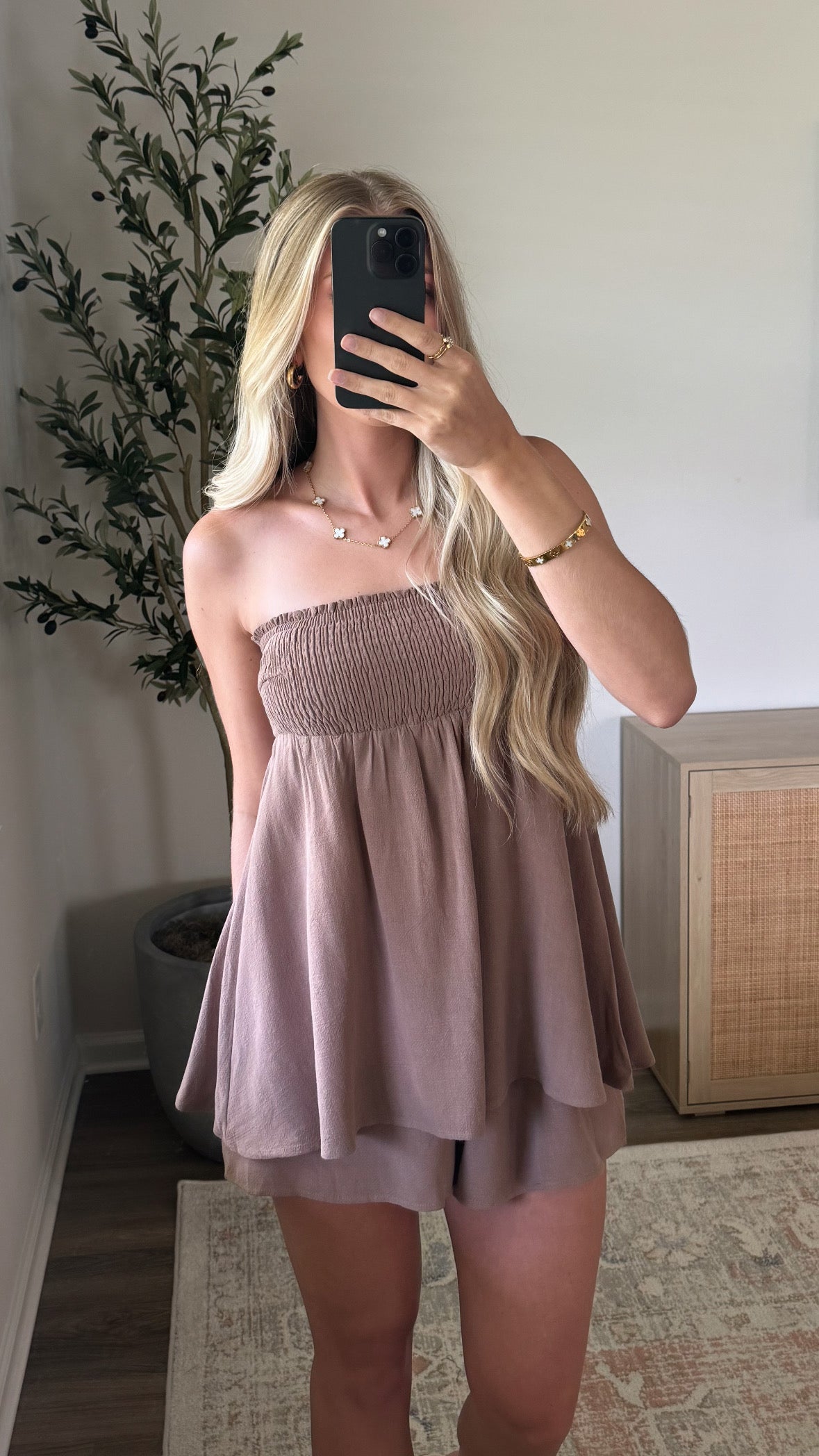 Tiered Romper / Mocha