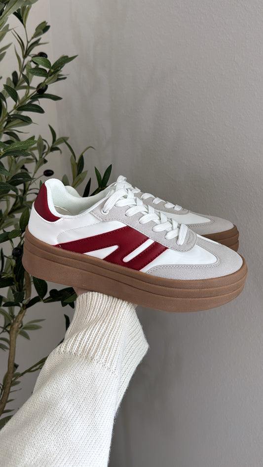 Platform Sneakers / Deep Red