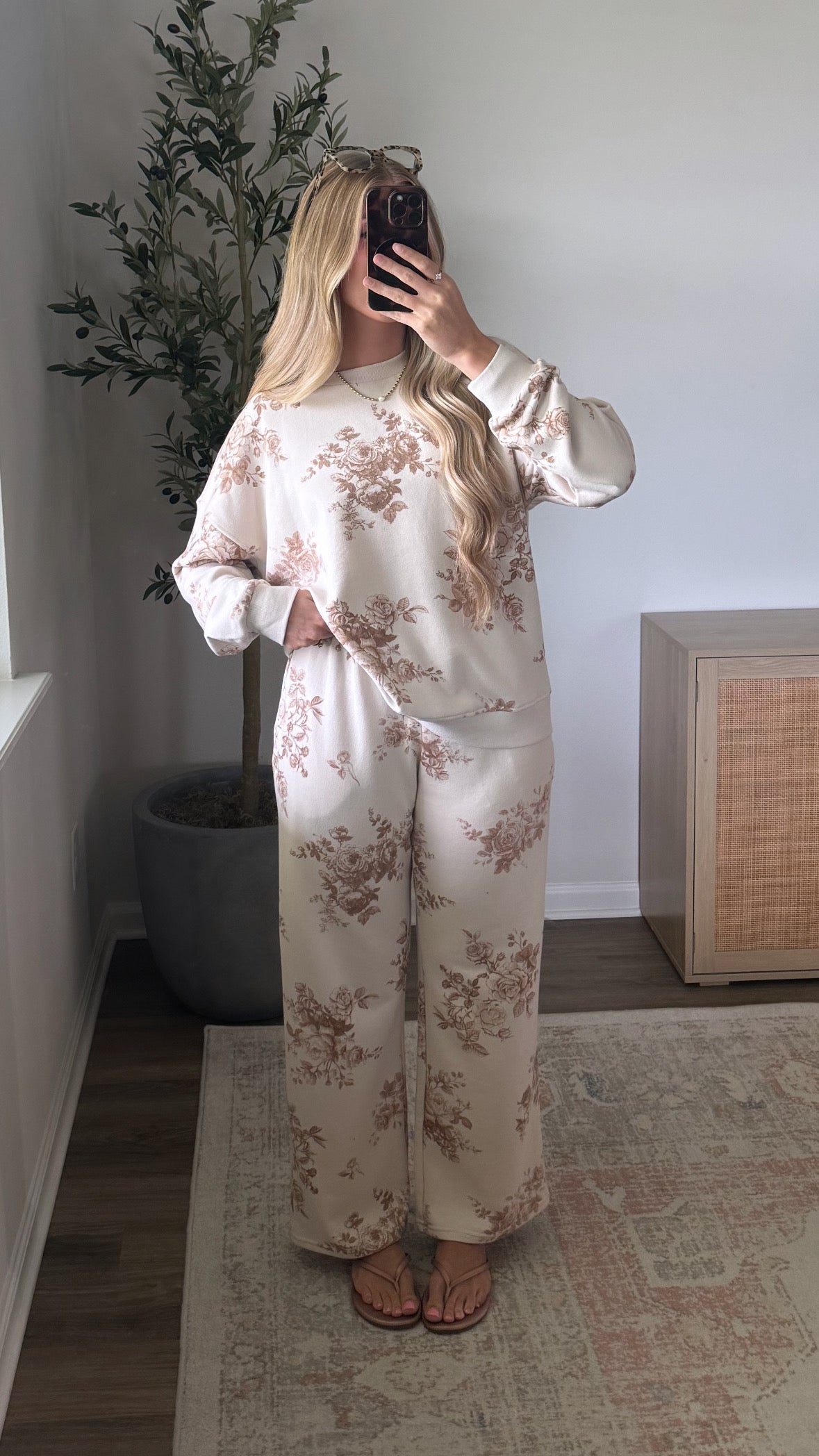 Fall Floral Sweatpants Set