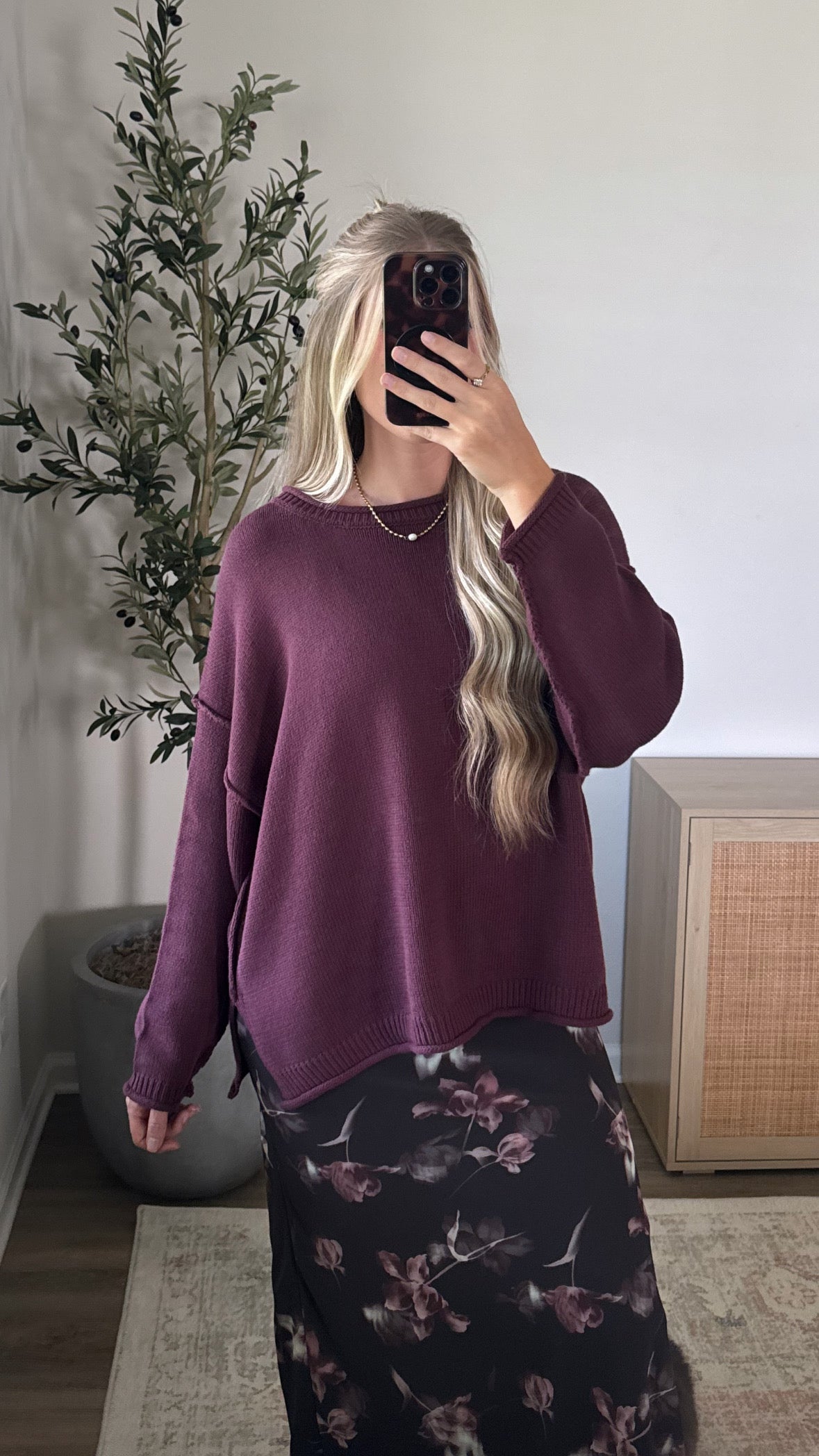 PREORDER (estimated to ship 8/20) - Nova Knit Sweater / Burgundy