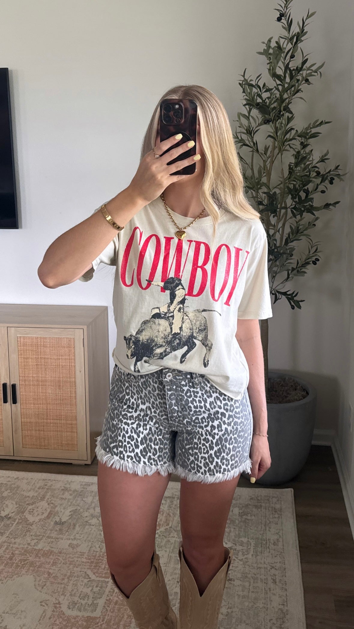 Cowboy Cropped Tee / Natural