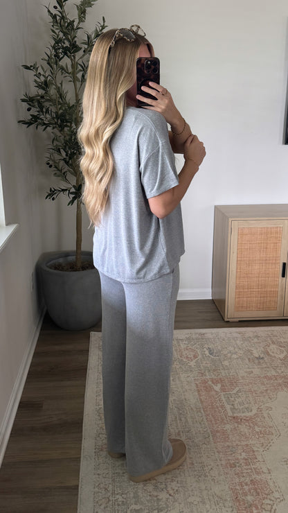 Lux Lounge Pants Set / Light Grey