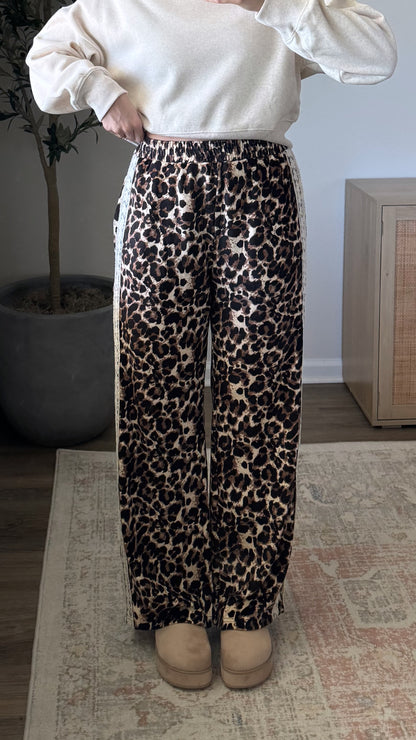Lace Detail Pants / Leopard