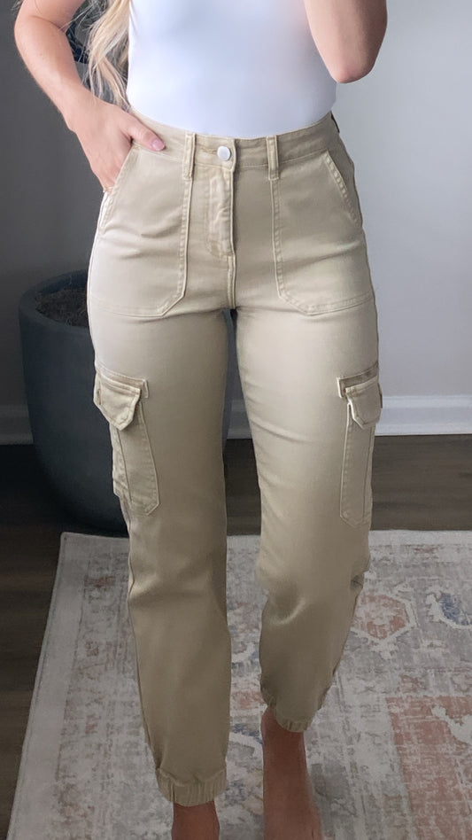 Risen Cargo Joggers / Tan