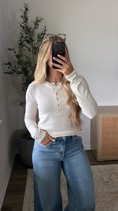 Modal Henley Top / Oatmeal