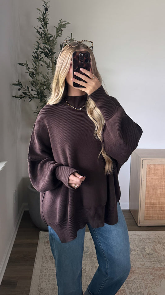 PREORDER (estimated to ship 9/2) - Oversized Essential Knit / Brown