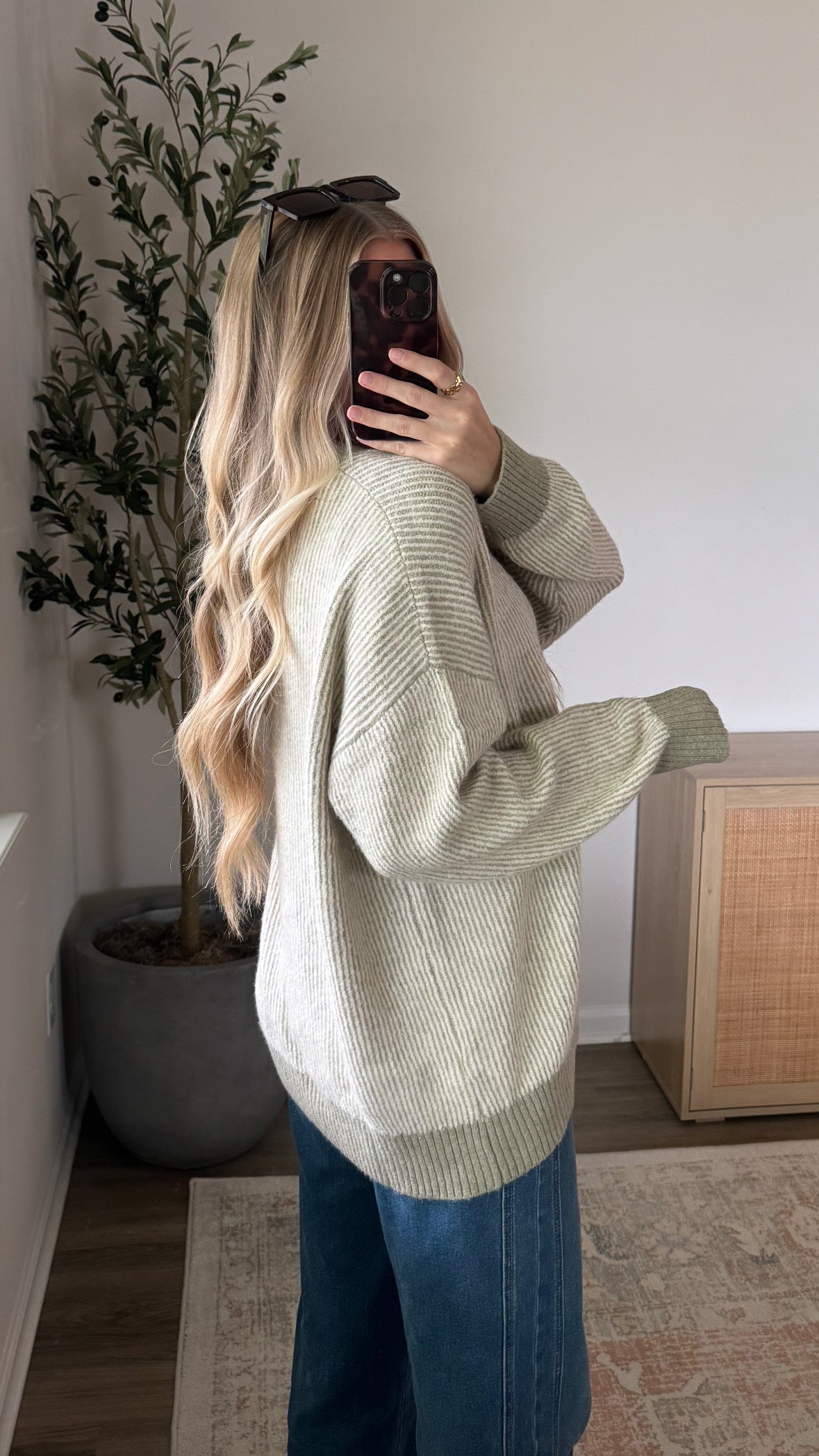 Lydia Oversized Cardigan / Sage Green