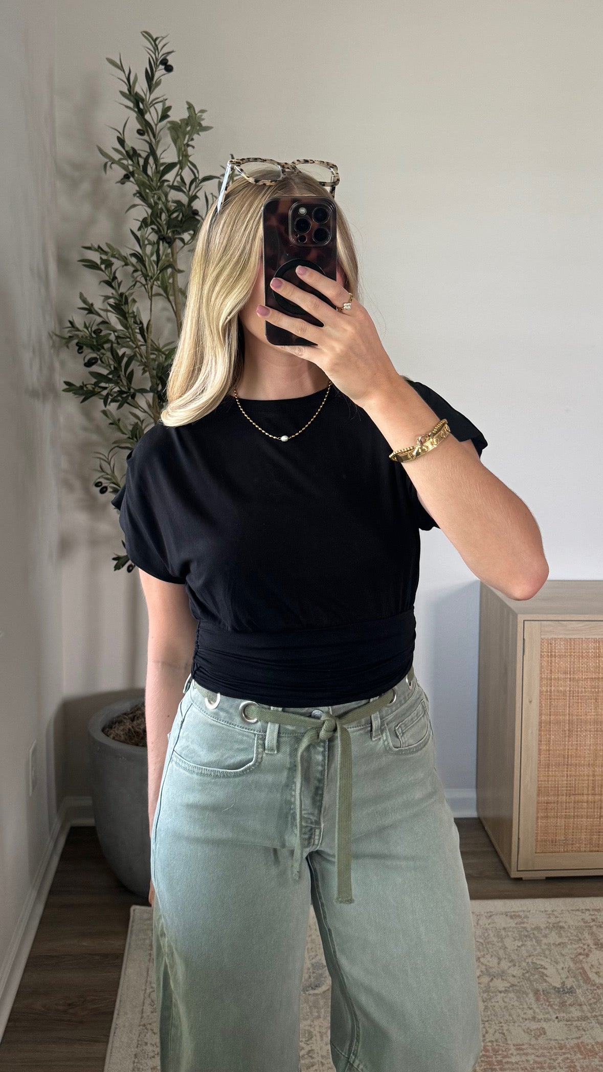 Sophie Cinched Top / Black