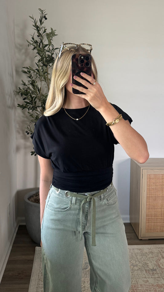 Sophie Cinched Top / Black
