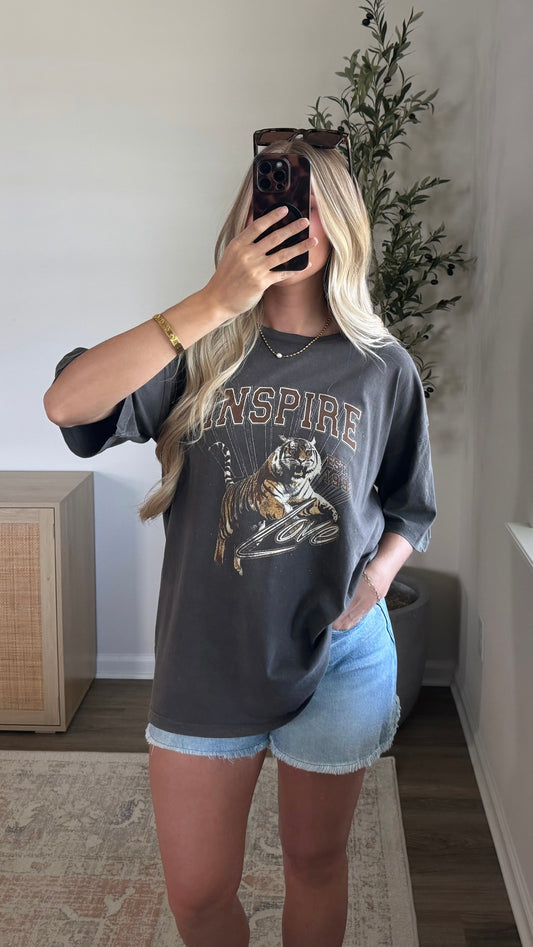 Inspire Vintage Tee / Charcoal