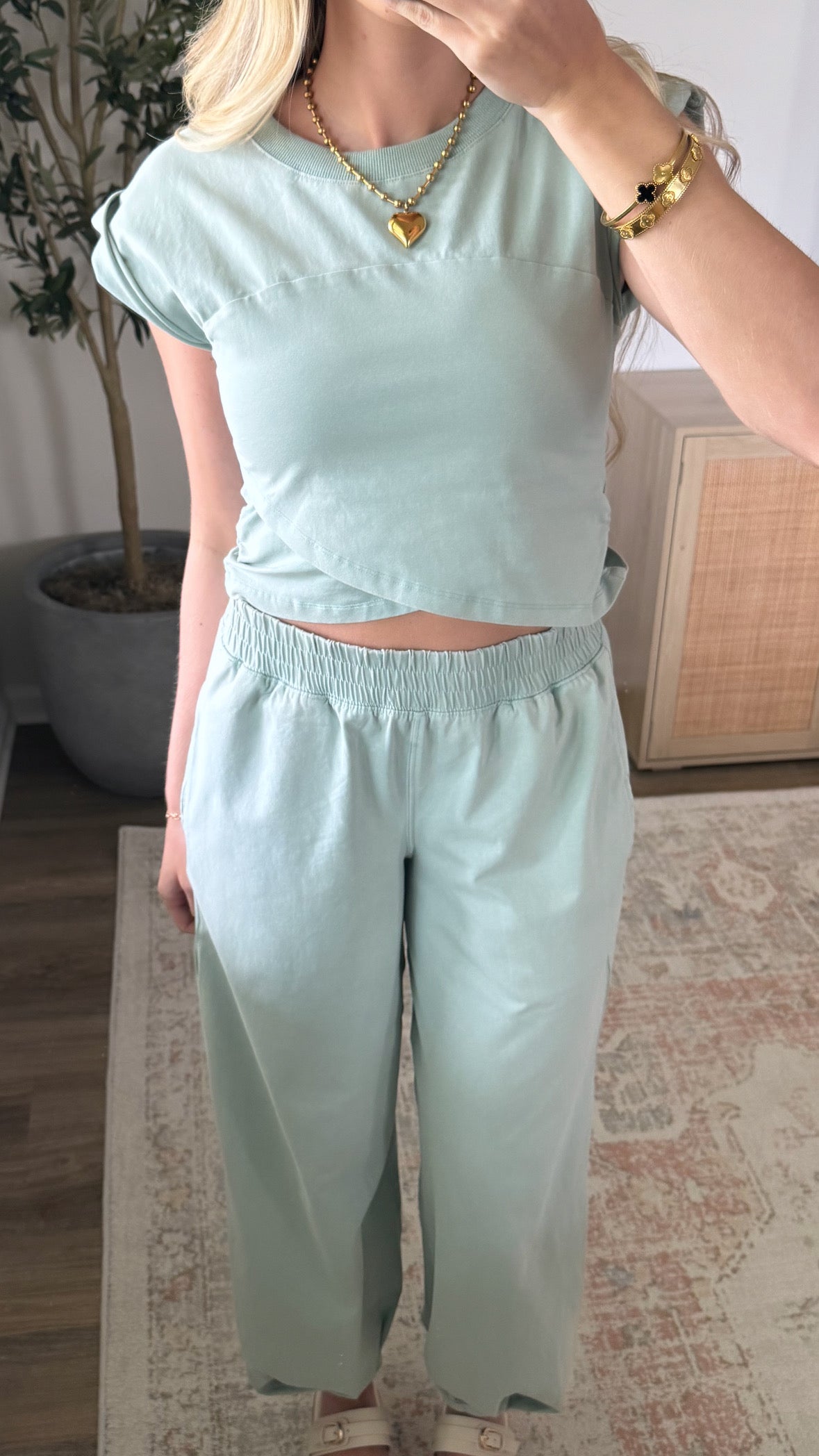 Crossover Jogger Set / Seafoam