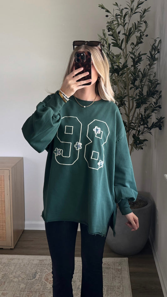 98 Embroidered Pullover / Green