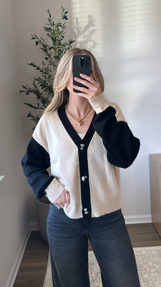 Ellie Contrast Cardigan