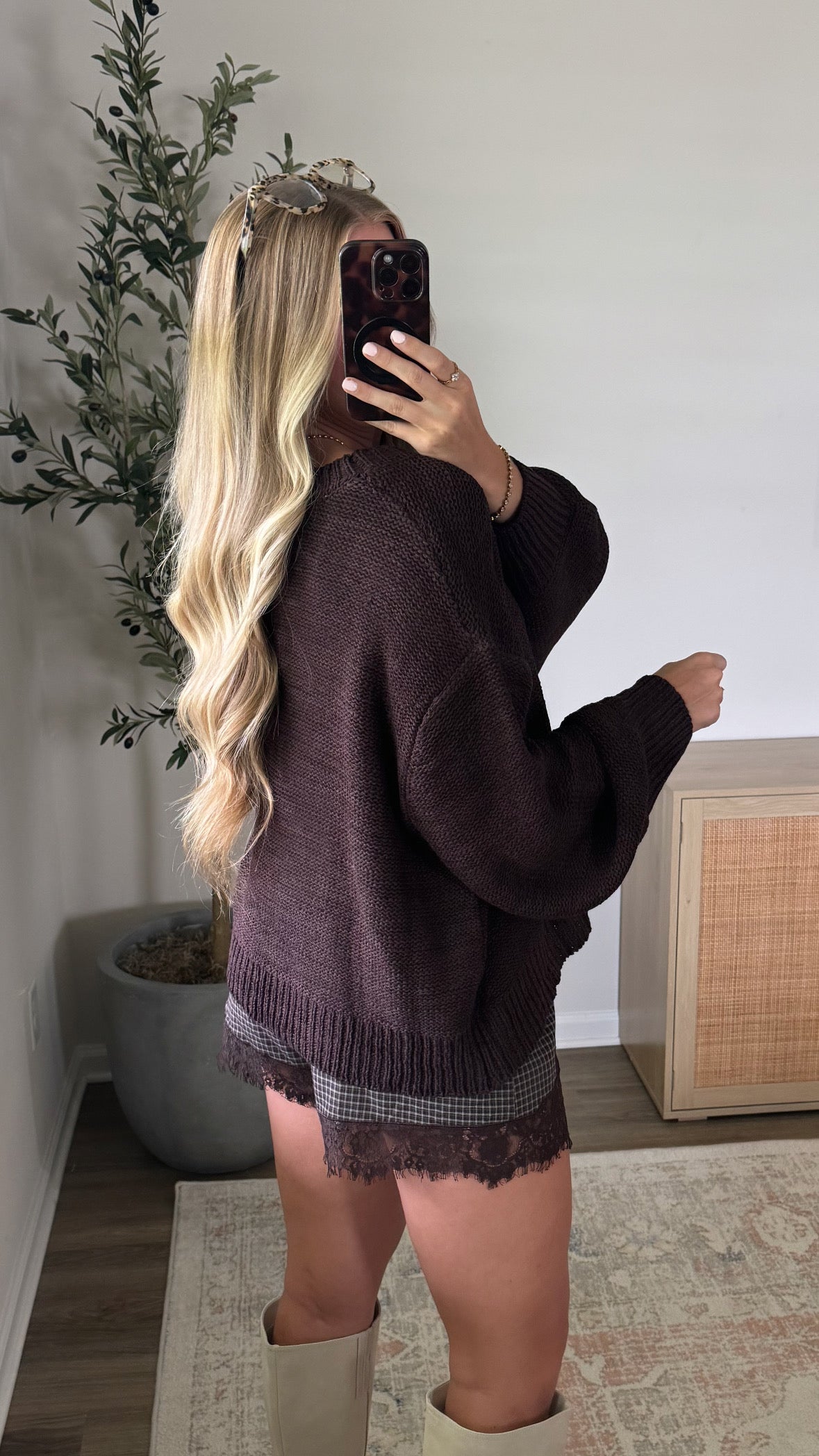 PREORDER (estimated to ship 8/14) - Jayla Knit Sweater / Brown