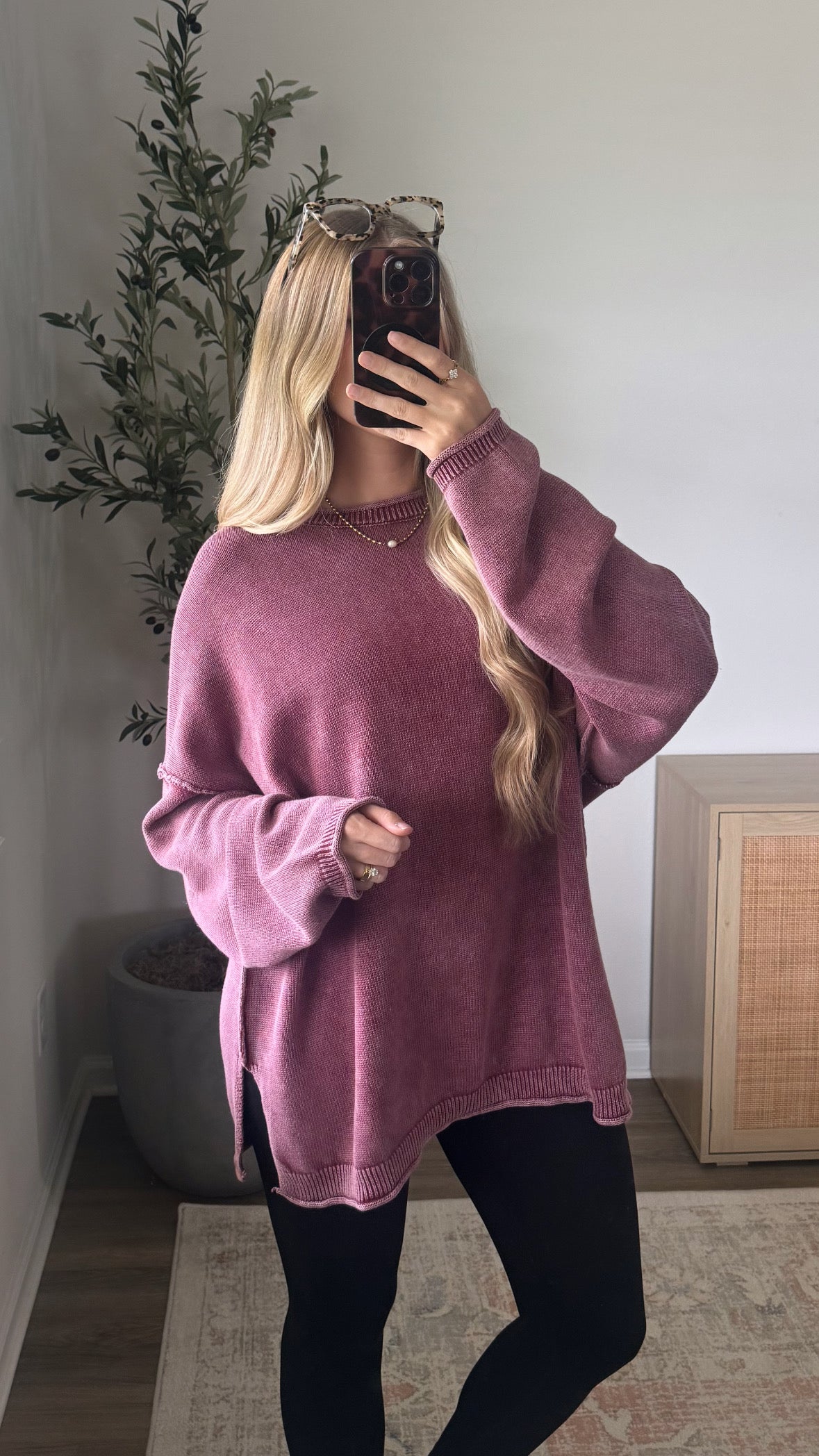 Ember Oversized Sweater / Burgundy