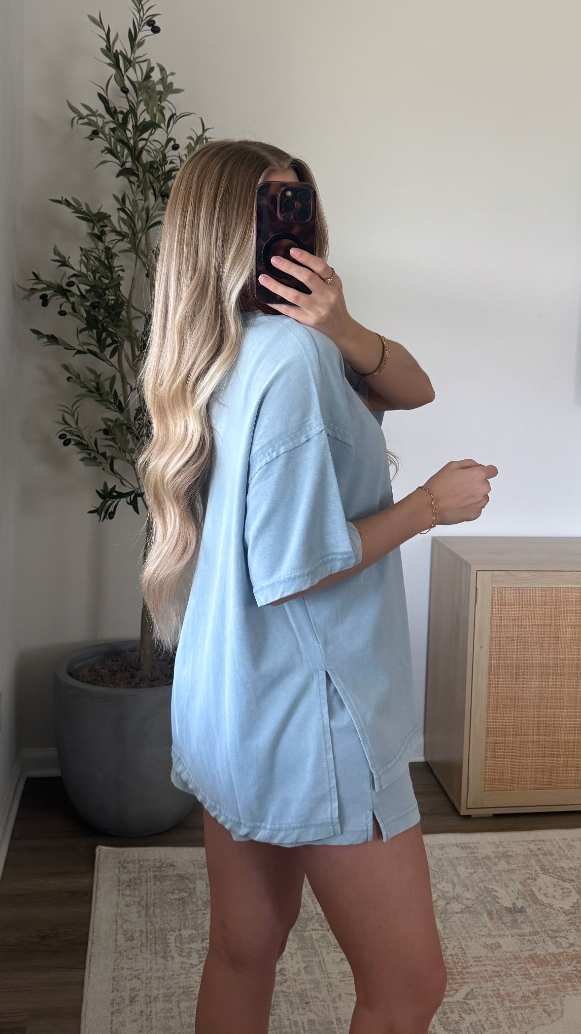 On the Go Shorts Set / Light Blue