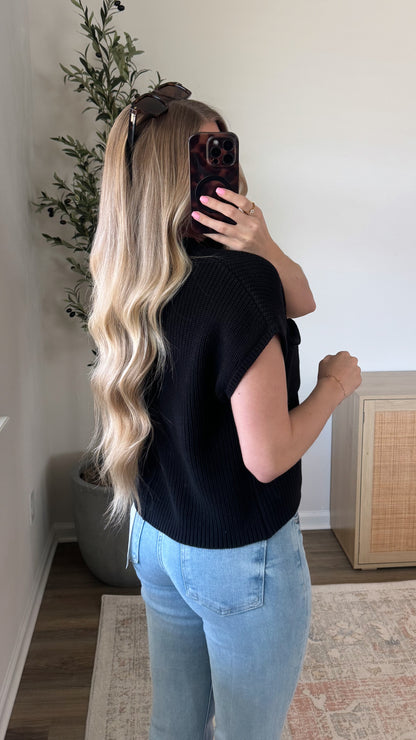 Kristen Mock Neck Sweater / Black