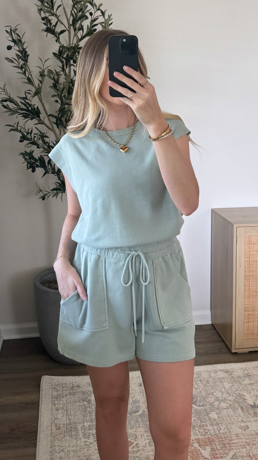Cara Romper / Sage