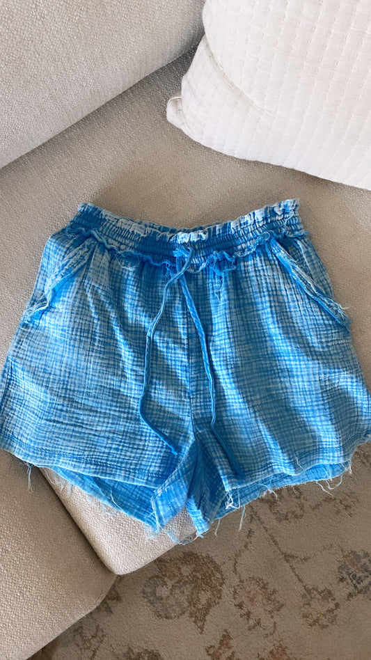 Tulum Gauze Shorts / Blue