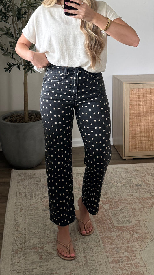 Polka Dot Jeans / Charcoal