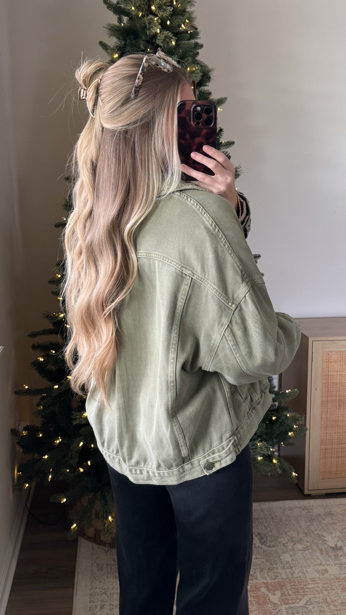 Denim Jacket / Sage Green