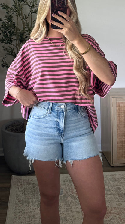 Classic Cutoff Denim Shorts / Lightwash