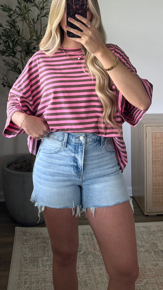 Classic Cutoff Denim Shorts / Lightwash