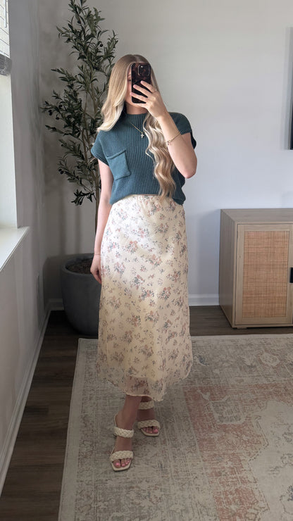 PREORDER (3/26) - Kristen Mock Neck Sweater / Jade