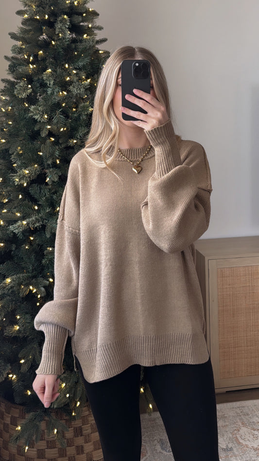 Not So Basic Knit Sweater / Cafe