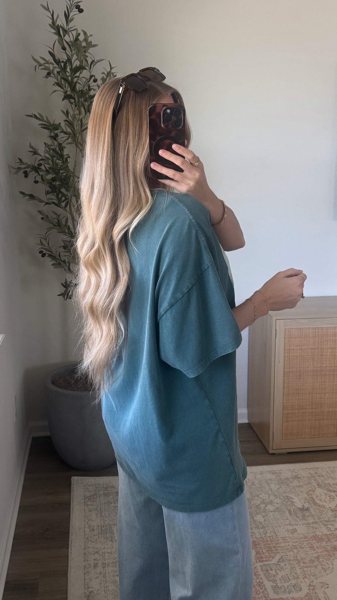 Varsity Graphic Tee / Teal