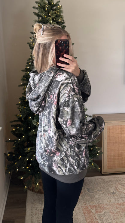 Dark Camo Hoodie / Fleece Lined