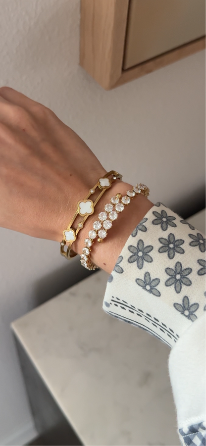 Rhinestone Bracelet / 18K Gold