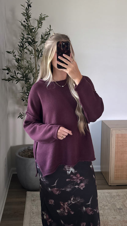 PREORDER (estimated to ship 8/20) - Nova Knit Sweater / Burgundy