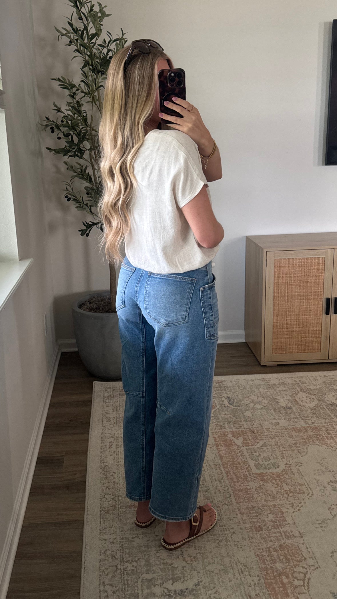 Camryn Barrel Denim / Med Wash
