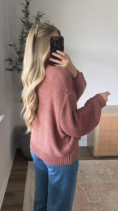 Jayla Knit Sweater / Winter Rose