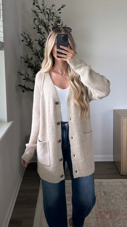 Palmer Knit Cardigan / Taupe