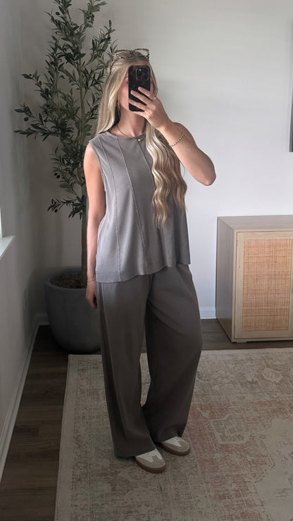 Dreamer Pants Set / Dark Taupe