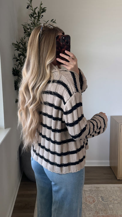 Kyla Striped Zip-Up