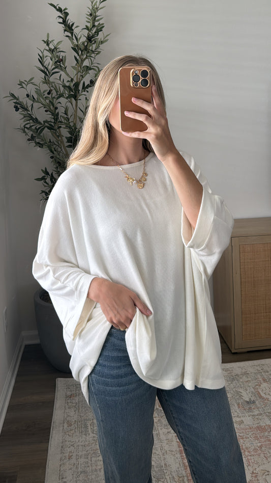 Oversized Butter Tee / Cream