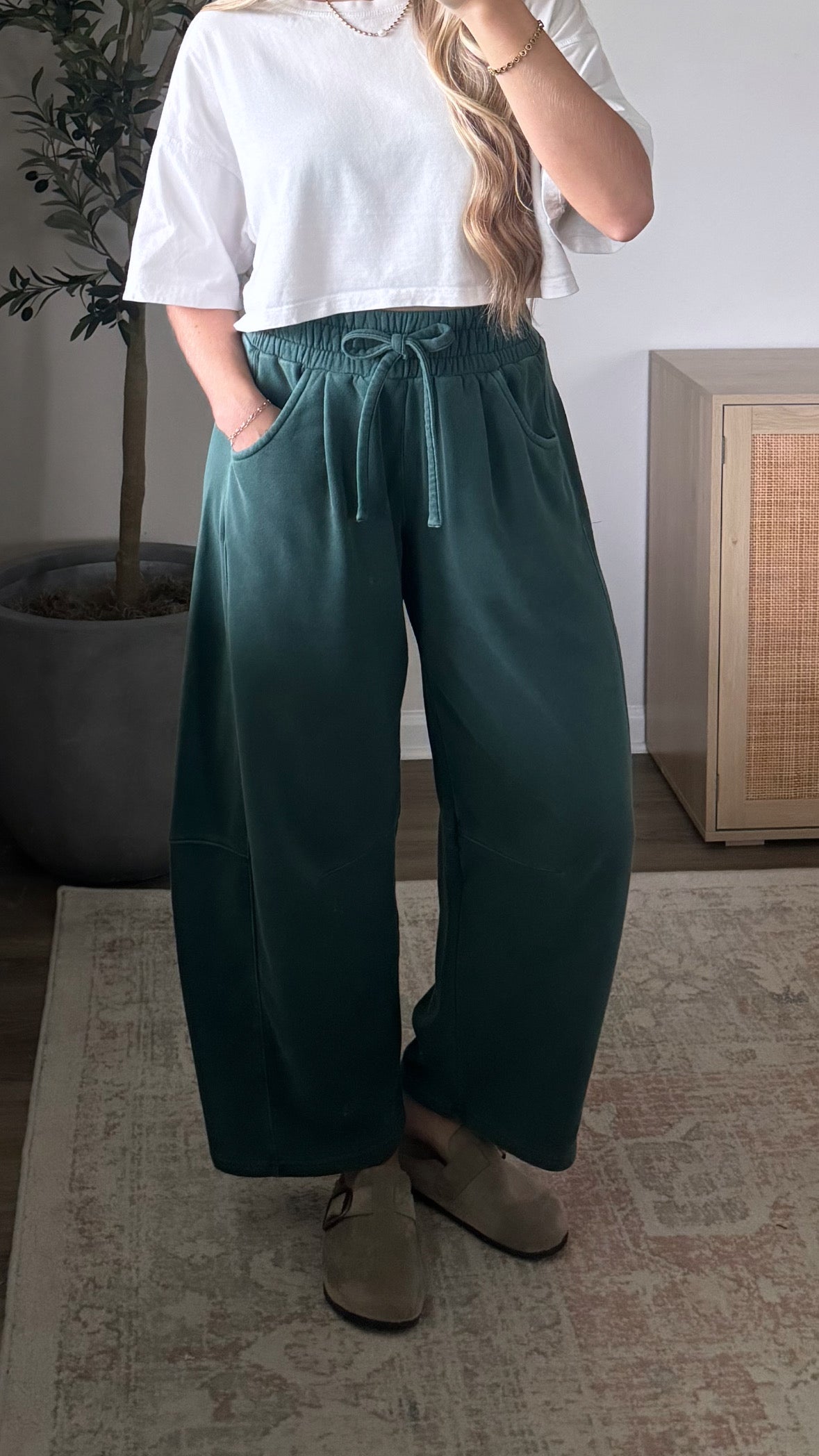 Barrel Sweatpants / Dark Green