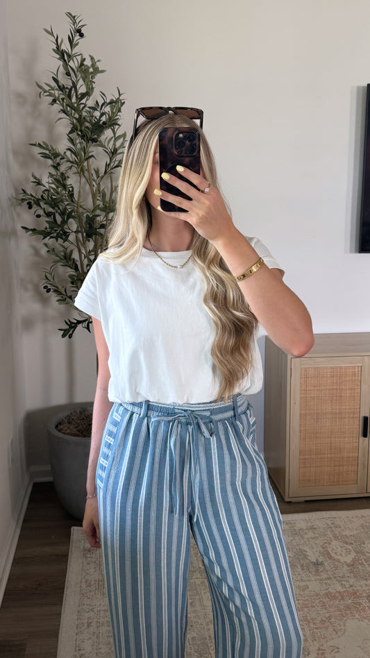 Bubble Hem Tee / White