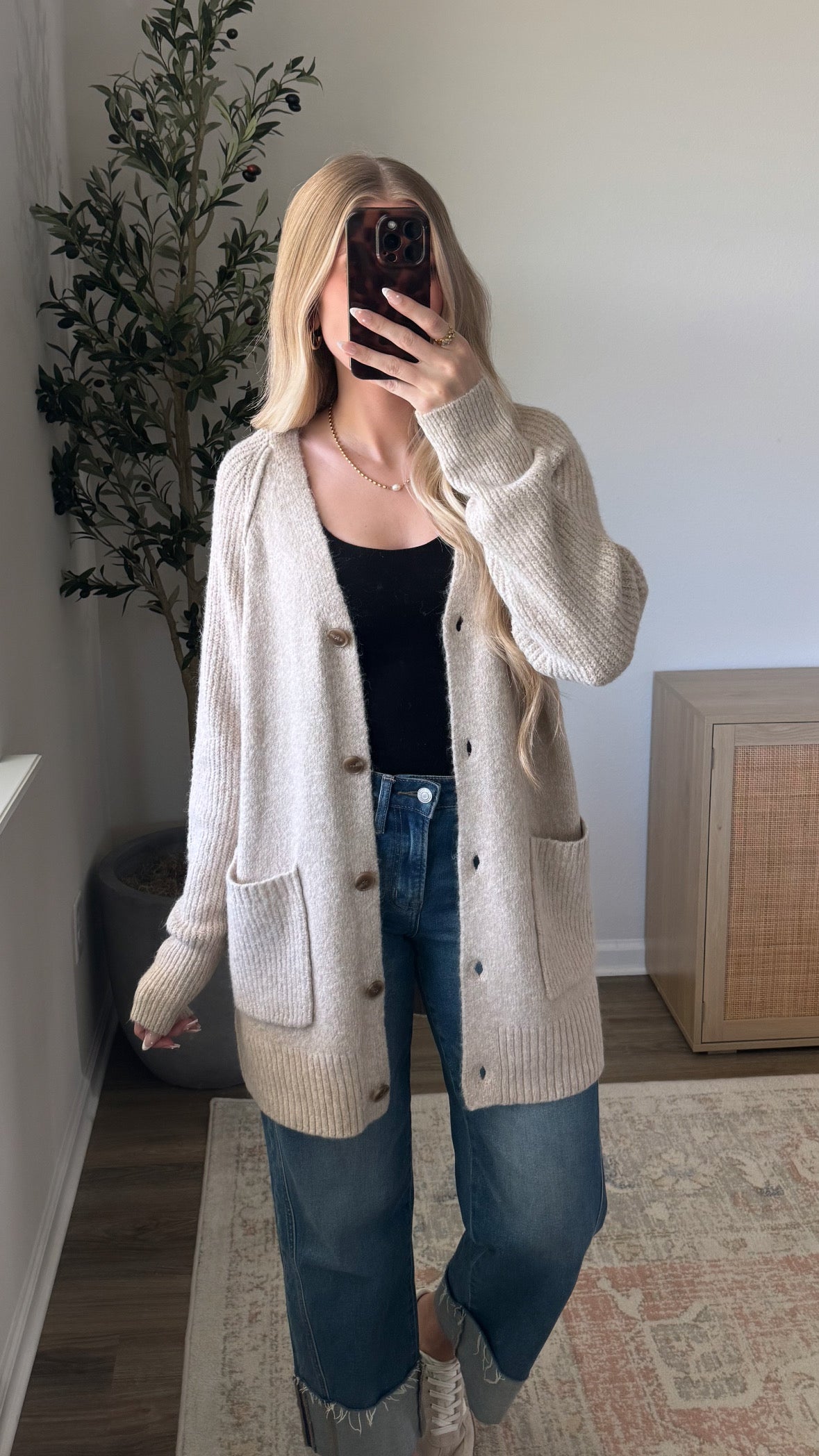 Palmer Knit Cardigan / Taupe