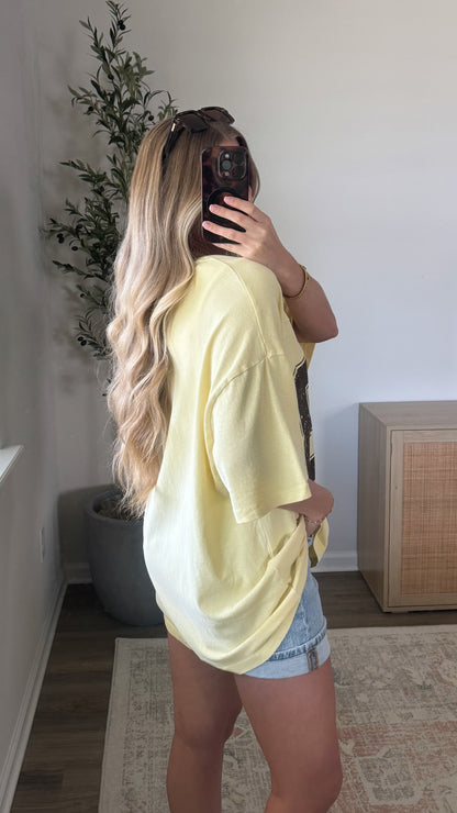 Varsity 98 Graphic Tee / Yellow + Brown