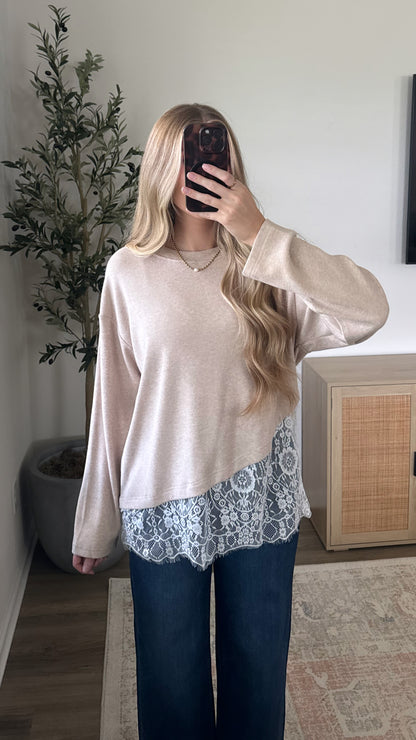 Lace Long Sleeve / Oatmeal