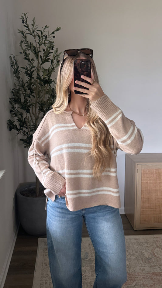 Striped Sweater / Oat