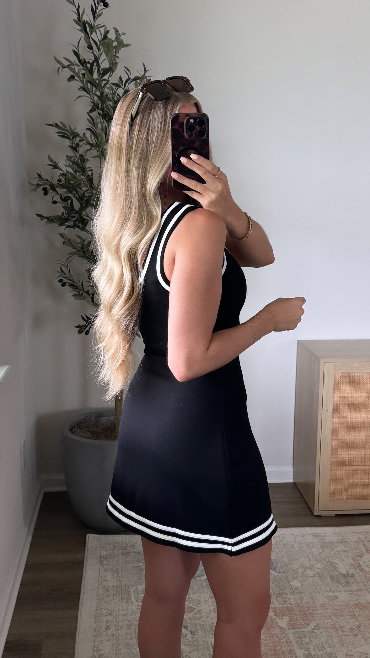 Black + White Romper Dress