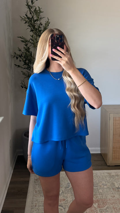 Cloud Scuba Shorts Set / Royal Blue