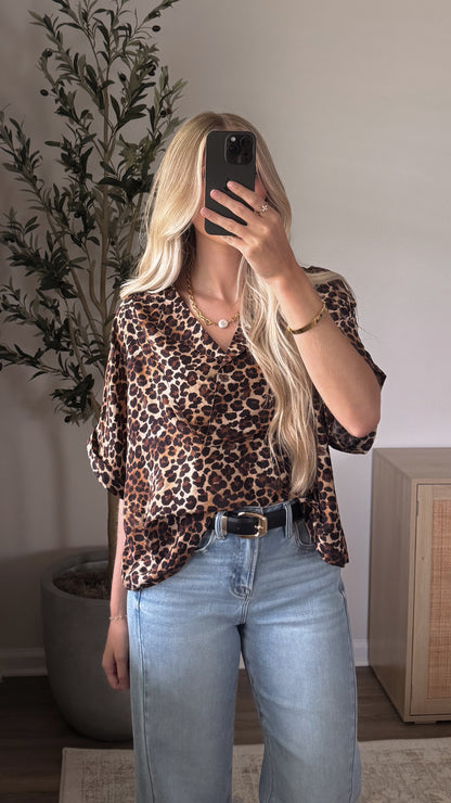 Lightweight Leopard Blouse